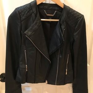 Black leather jacket